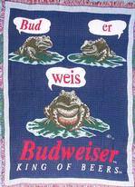 SALE Budweiser King of Beer Throw Blanket